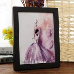 تابلو فانتزی دختر آبرنگی صورتی 6