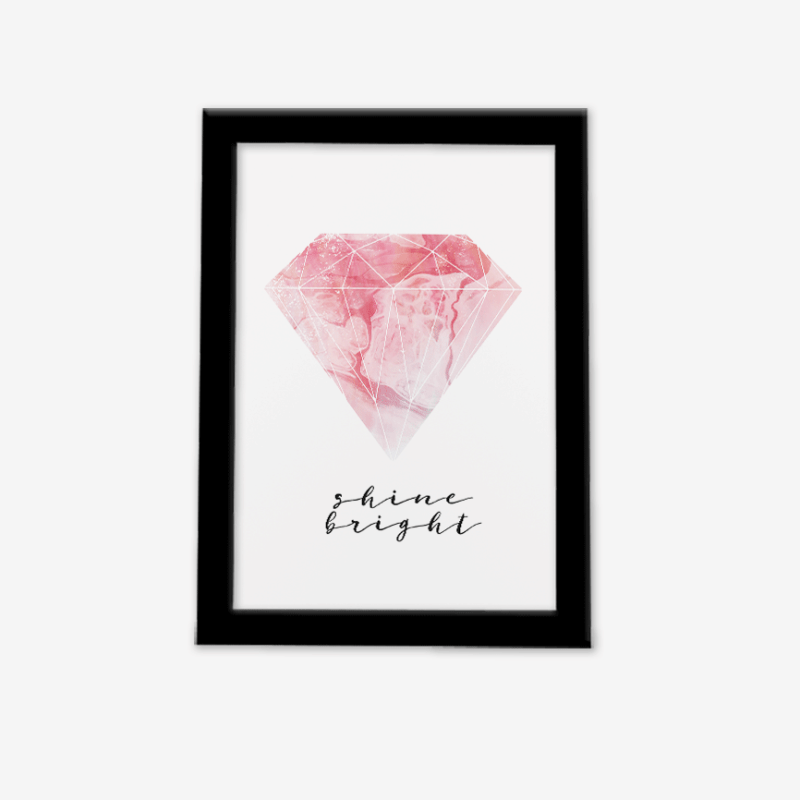 تابلو فانتزی الماس مرمری قاب مشکی