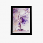 تابلو آبرنگی دختر رقصان بنفش تصویر اصلی