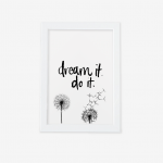 تابلو مدرن قاصدک با تکست انگیزشی