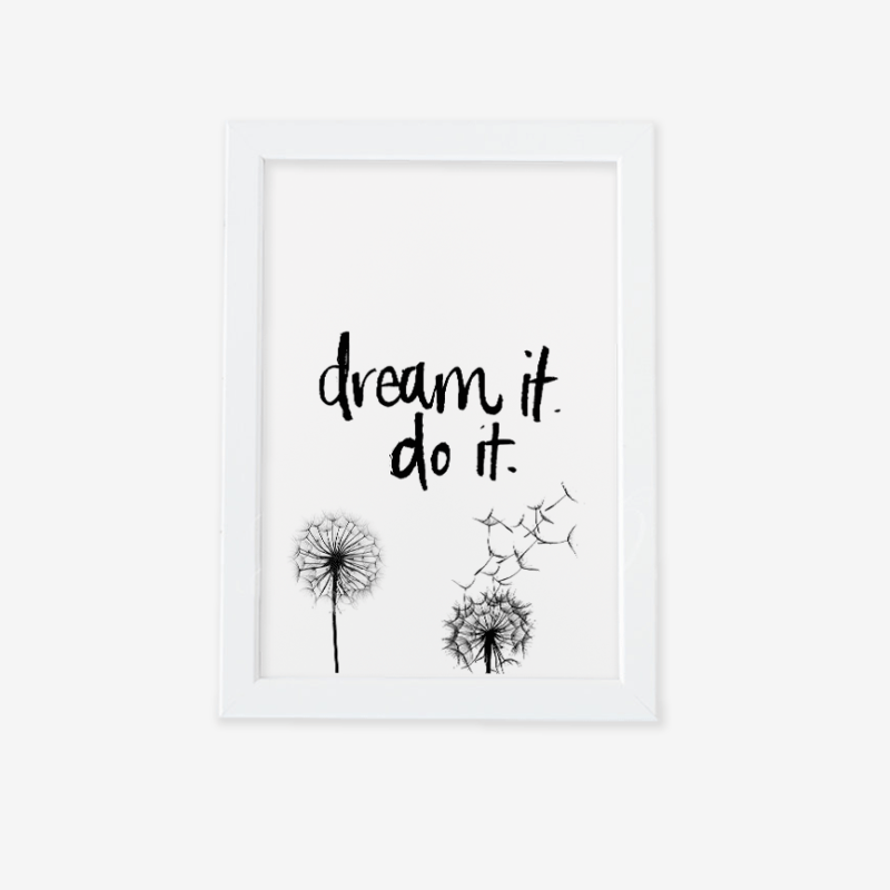 تابلو مدرن قاصدک با تکست انگیزشی