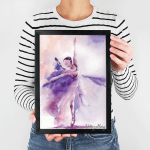 تابلو فانتزی دختر رقصان بنفش 4