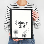 تابلو مدرن قاصدک با تکست انگیزشی