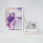 تابلو فانتزی دختر رقصان بنفش 2