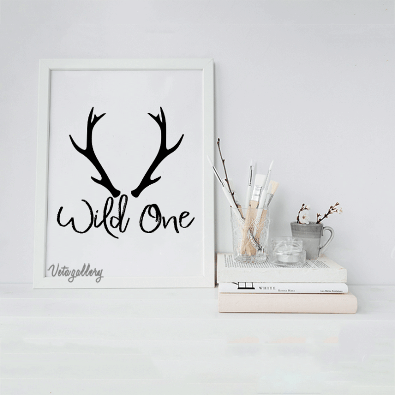 تابلو مدرن طرح شاخ گوزن 2