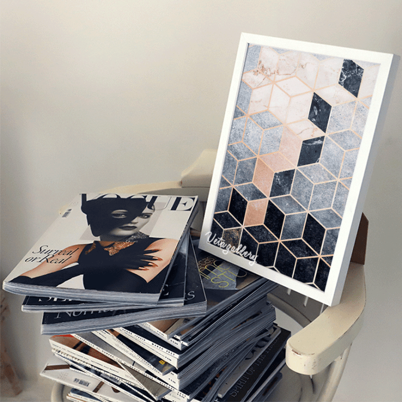 تابلو هندسی رنگی طرح سنگ 6