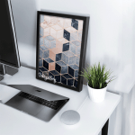 تابلو هندسی رنگی طرح سنگ 5