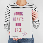 تابلو تکست رنگی در دست