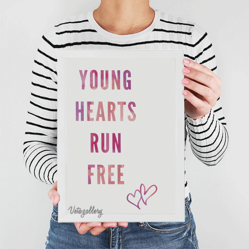 تابلو تکست رنگی در دست