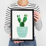 تابلو فانتزی طرح کاکتوس 3