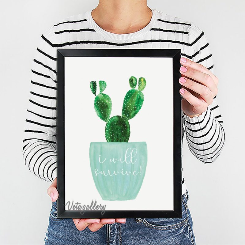 تابلو فانتزی طرح کاکتوس 3