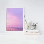 تابلو مدرن آسمان صورتی 2