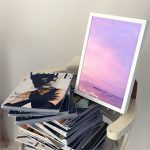 تابلو مدرن آسمان صورتی 3