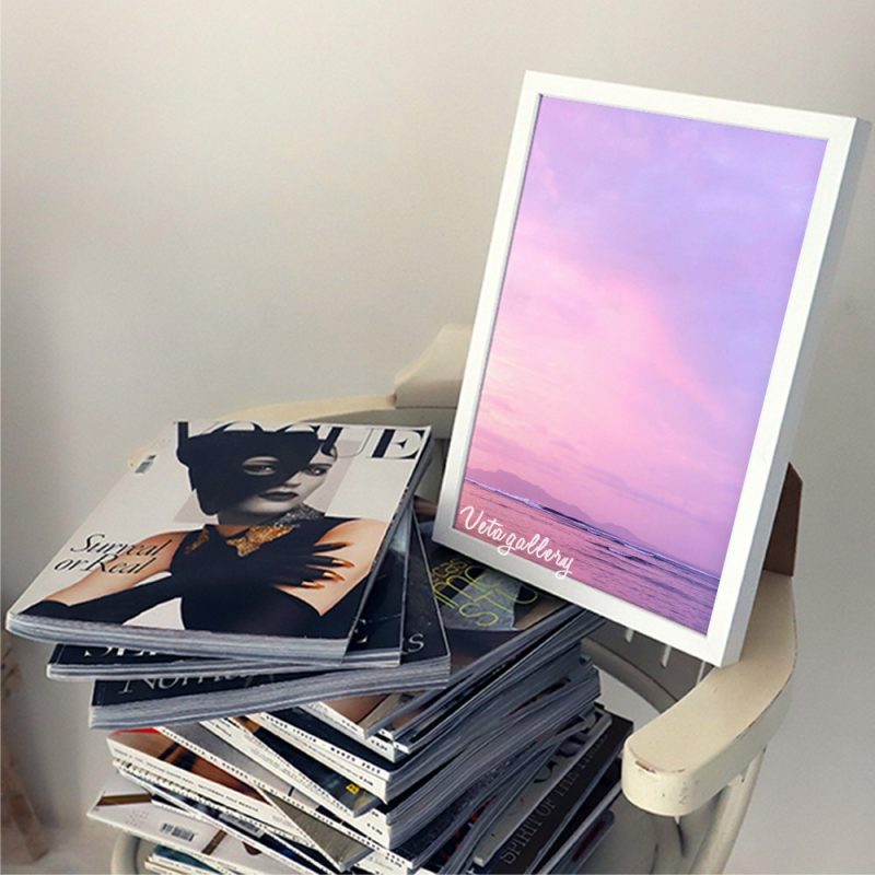 تابلو مدرن آسمان صورتی 3