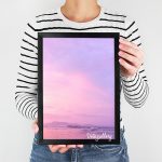 تابلو مدرن آسمان صورتی 7