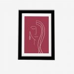 تابلو مینیمال لاین آرت طرح دختر 2