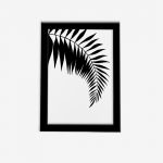 تابلو مدرن برگ سوزنی مشکی تصویر اصلی