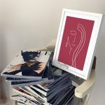 تابلو مینیمال لاین آرت طرح دختر 4