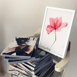 تابلو فانتزی شاخه گل آبرنگی 4