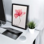 تابلو فانتزی شاخه گل آبرنگی 5