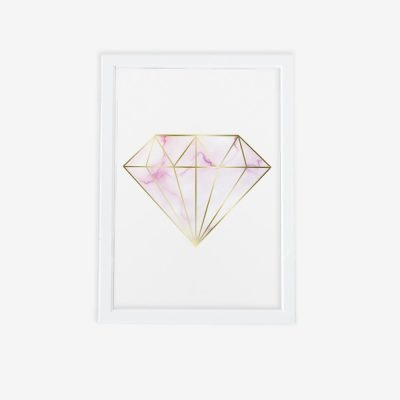 تابلو فانتزی الماس طرح سنگ صورتی تصویر اصلی