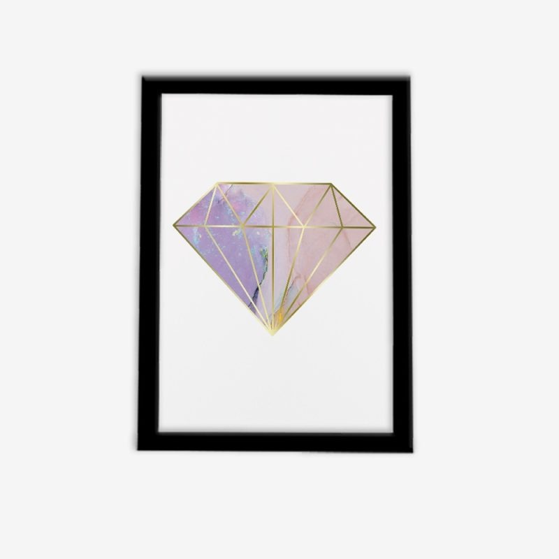 تابلو فانتزی الماس طرح سنگ بنفش تصویر اصلی