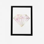 تابلو فانتزی الماس طرح سنگ صورتی 2