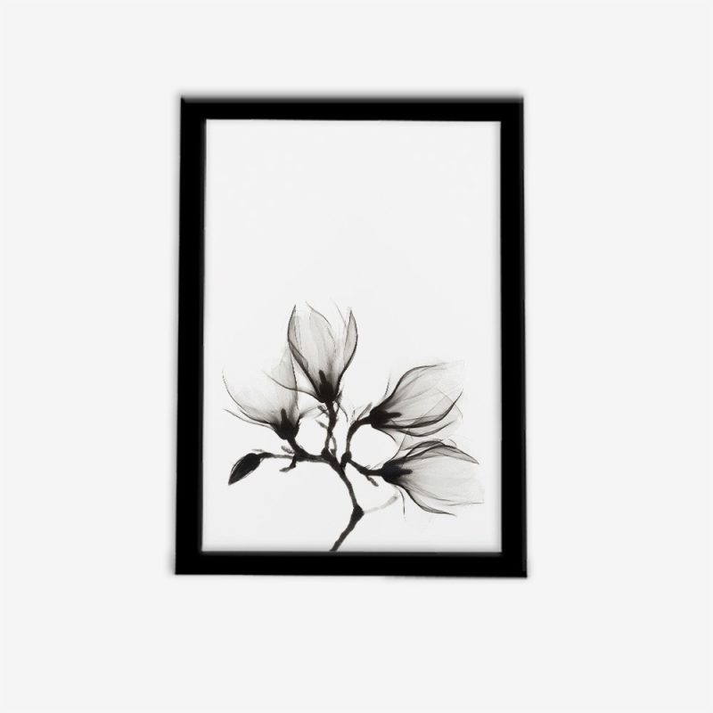 تابلو مدرن گل سیاه و سفید تصویر اصلی