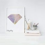 تابلو فانتزی الماس طرح سنگ بنفش 3