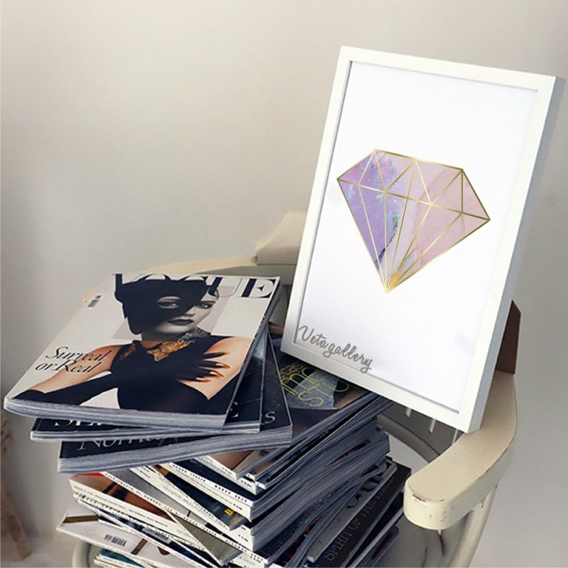 تابلو فانتزی الماس طرح سنگ بنفش 4