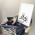 تابلو مدرن گل سیاه و سفید 4