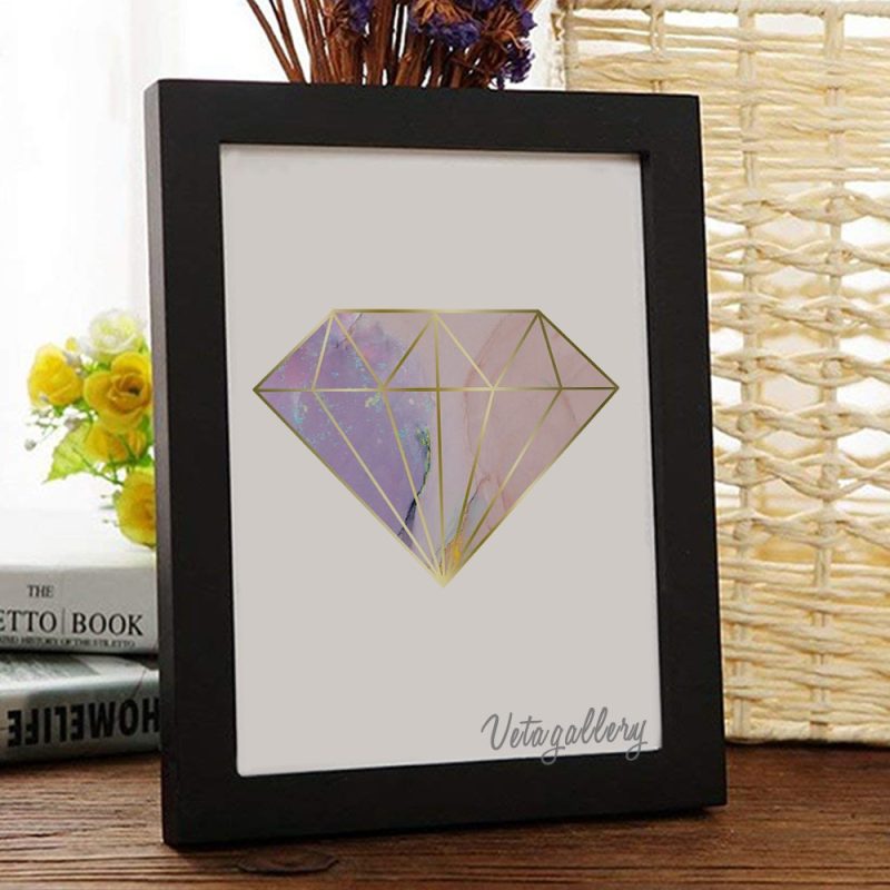 تابلو فانتزی الماس طرح سنگ بنفش 6