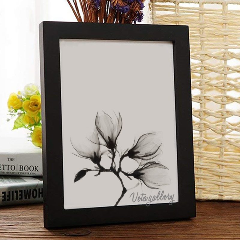 تابلو مدرن گل سیاه و سفید 6