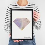 تابلو فانتزی الماس طرح سنگ بنفش 8